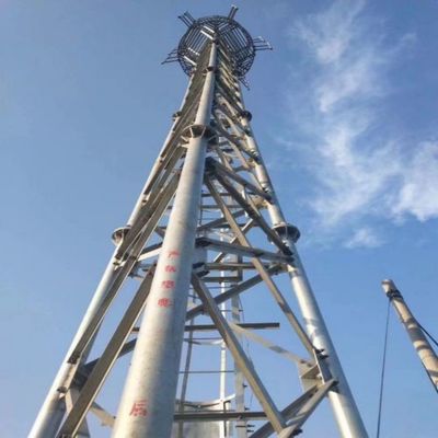 10 - 60M Ζυγισμένος σωληνωτός πύργος από χάλυβα Wifi σήμα Bts τηλεοράσεις 3 πόδια σωληνωτός πύργος από χάλυβα