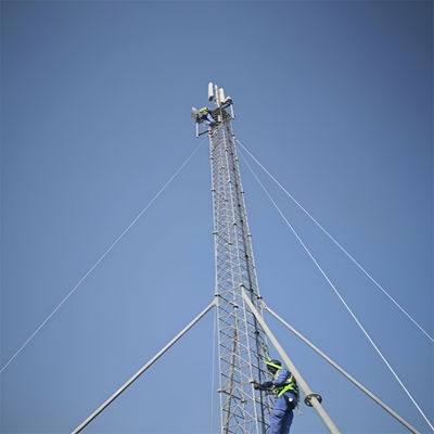 30M 60M 80M 90M 100M 120M 3 πόδια σωληνώδης ατσάλινος πύργος ανεμογεννήτρια Guy Mast Τριγωνικό
