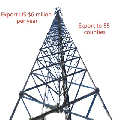 3 πόδια σωληνώδης άψογος χάλυβας 20 30 40M Ζυγισμένο 5G GSM Cdma Isp Πύργος τηλεπικοινωνιών