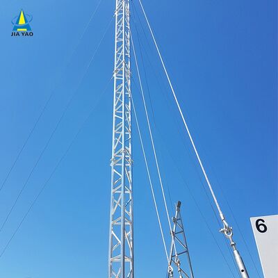 Ατσάλι Guyed Wire Tower σχεδιασμένο με μαλακό χάλυβα και υψηλής αντοχής σε τέντωμα επιλογές χάλυβα για να ανταποκριθεί σε διάφορες απαιτήσεις μηχανικής