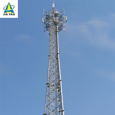 Κομψή σχεδίαση 48M Powder Coated 3 Tube Telecom Tower για επιχειρηματική περιοχή