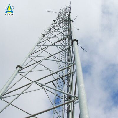 46m 58m 68m 76μετρα Απόσβεση κραδασμών 3 Tube Telecom Tower For Road Station Square
