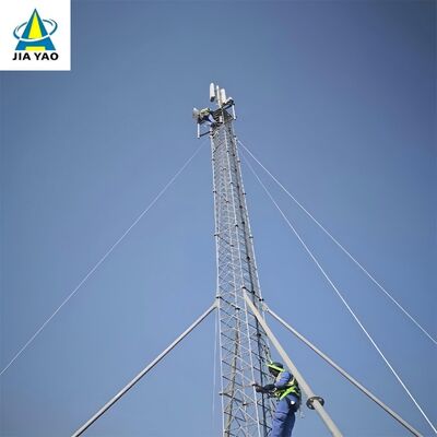 32 45 50M Q355 Steel Guyed Antenna Tower For Forest Ranger Station Communication