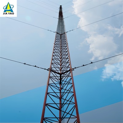 30 43 48M Μικρού βάρους Guyed Wire Tower για Υποστήριξη Δορυφορικού Επίγειου Σταθμού