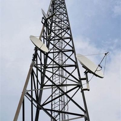 Ζεστό βύθιση Ζαλβανισμένο Αυτο-υποστηριζόμενο Ραδιοφωνικό Πύργο 5 χλμ Wifi GSM Τηλέφωνο δορυφορικό ραδιοφωνικό πύργο μικροκυμάτων
