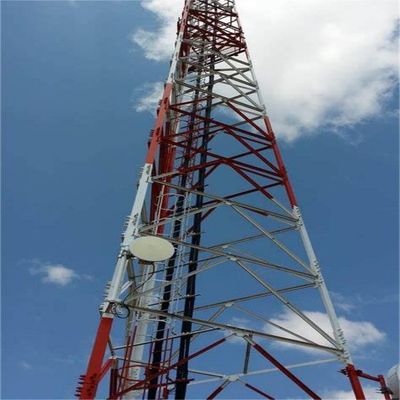 Αυτο-υποστηριζόμενος Πύργος Τηλεπικοινωνιών 3 πόδια Τριγωνική Γωνία Ατσάλινος Πύργος
