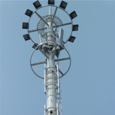 Πύργος Μονοπόλος 25 Meter 30 40M 50M Ραδιοηλεκτρονική κεραία Σημάδι Γαλβανισμένο Κελί Χάλυβα Πύργος Μονοπόλος