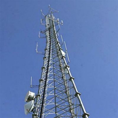 10 - 60M Ζυγισμένος σωληνωτός πύργος από χάλυβα Wifi σήμα Bts τηλεοράσεις 3 πόδια σωληνωτός πύργος από χάλυβα