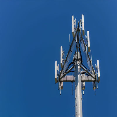 ISO 1461 15 20 30 40 50 M Μέτρα 4G 5G Stand Cell Σημαντικό πόλο Ανεβαίνοντας σκάλα Αυτοστήριξη Μονόπολος Πύργος κεραίας