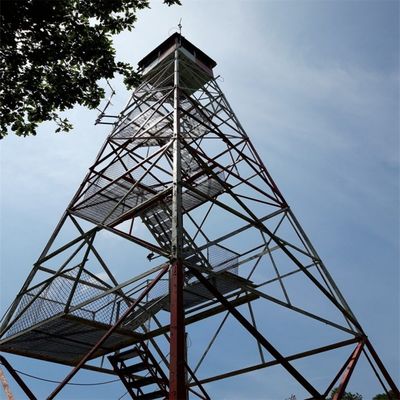 Πλατφόρμα από σίδερο με πλέγμα Στρογγυλό Πύργο Φρουράς Πύργο Παρακολούθησης Φωτιάς