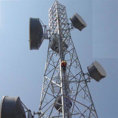 Πύργος κινητής τηλεπικοινωνίας 72m 4 Leg Steel Lattice Angular ASTM A36 A572 Gr50