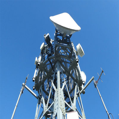 Κεντρικός σταθμός GSM Vhf Uhf Ραδιοεπικοινωνιακή κεραία 3 πόδια σωληνώδης χάλυβα πύργος