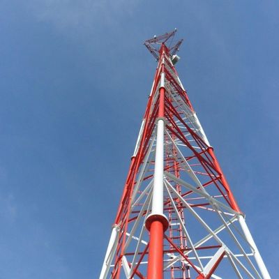 20m 25m - 60m 65m 3 ποδιών Πύργος σωληνοειδής τηλεπικοινωνίας σωληνοειδής χάλυβα Πύργος