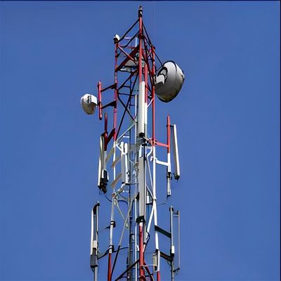 Ατσάλινο πλέγμα 5G Wifi Τηλεπικοινωνία Τυβώδης κεραία Πύργος 3 πόδια