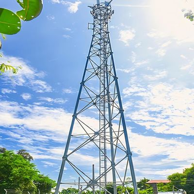 Ατσάλινο πλέγμα 5G Wifi Τηλεπικοινωνία Τυβώδης κεραία Πύργος 3 πόδια