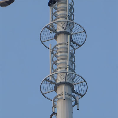 4G 5G ασύρματος μικροκυμάτων Μονοπόλος Πύργος τηλεπικοινωνιών με φλάντζο 5m 12m 36m 45m 55m Μέτρα