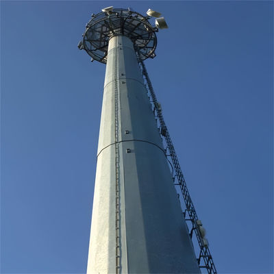 Μονόσωμα στρογγυλής στρογγυλής στύλης GSM μονοπόλος Πύργος επικοινωνίας 20m 30m 40m Υψηλή αυτοστήριξη χάλυβα δομή