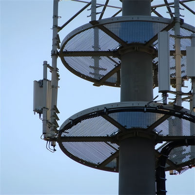 Μονόσωμα στρογγυλής στρογγυλής στύλης GSM μονοπόλος Πύργος επικοινωνίας 20m 30m 40m Υψηλή αυτοστήριξη χάλυβα δομή