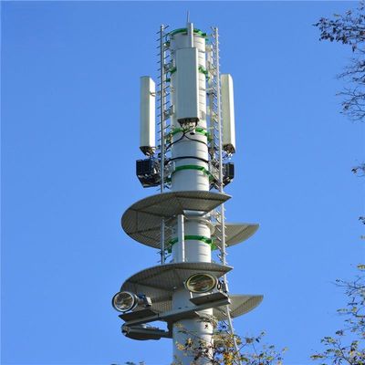 4G 5G ασύρματος μικροκυμάτων Μονοπόλος Πύργος τηλεπικοινωνιών με φλάντζο 5m 12m 36m 45m 55m Μέτρα