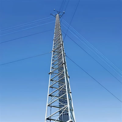 Ζυγισμένος πύργος μετάδοσης με σωλήνα 30 40 50 M Meter Telecom 5G/4G/3G