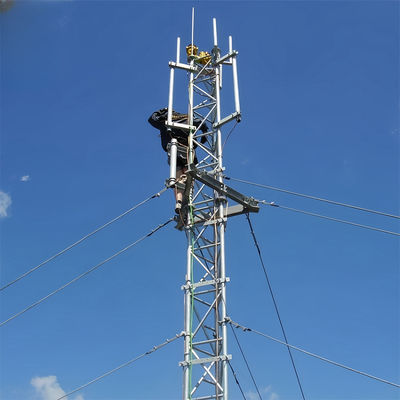 Αυτοσυντηρούμενο 3 πόδια Guy GSM κεραία Ραδιο Guyed καλωδίου Πύργο Διάτρηση ατσάλινο σωληνάριο