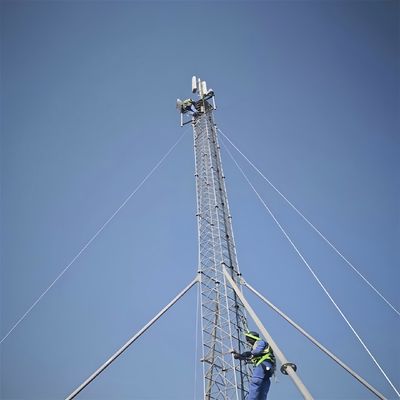 20M 20 M 30M 40 M 50M 3 πόδια Τυποποιημένο πύργο καλωδίου σωληνώδης γαλβανισμένος χάλυβας κεραία Τυποποιημένος πύργος επικοινωνίας