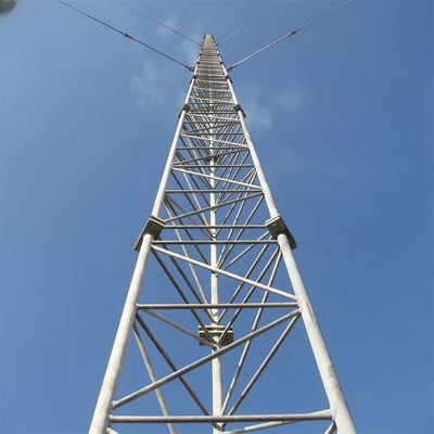 20M 20 M 30M 40 M 50M 3 πόδια Τυποποιημένο πύργο καλωδίου σωληνώδης γαλβανισμένος χάλυβας κεραία Τυποποιημένος πύργος επικοινωνίας