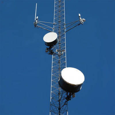 Δίκτυο 3 ποδιών Ραδιόφωνο 5G Αντένα Πύργος συρματόπλεγματος Τριγωνικός Ζυγισμένος Χάλυβας