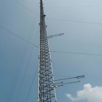 100 Meter Q345 Q235 Q420 Χάλυβα Δομή Τυποποιημένος Στύλος Πύργος Αντένα Γωνία Πλέτη Επικοινωνία Στύλος Πύργος Τηλεπικοινωνιών