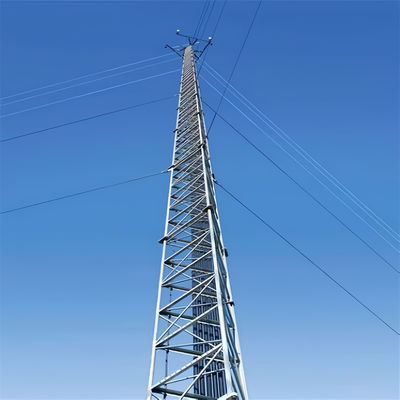 30M 60M 80M 90M 100M 120M 3 πόδια σωληνώδης ατσάλινος πύργος ανεμογεννήτρια Guy Mast Τριγωνικό