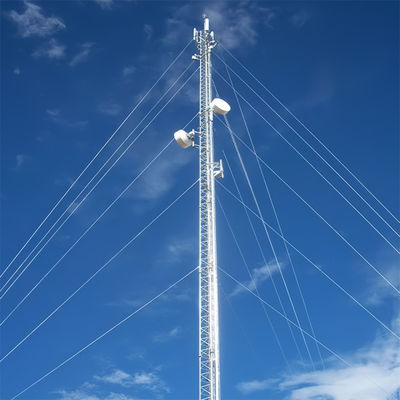 30M 60M 80M 90M 100M 120M 3 πόδια σωληνώδης ατσάλινος πύργος ανεμογεννήτρια Guy Mast Τριγωνικό