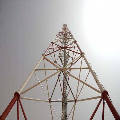 20m 25m - 60m 65m 3 ποδιών Πύργος σωληνοειδής τηλεπικοινωνίας σωληνοειδής χάλυβα Πύργος