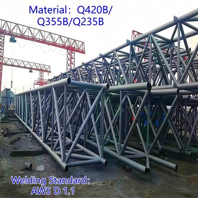 Τηλεπικοινωνιακός Πύργος Τριών Σωλήνων από Ανθρακούχο Χάλυβα 33m LTE Σήματος Αγροτικές Περιοχές Ανθεκτικός στον Άνεμο