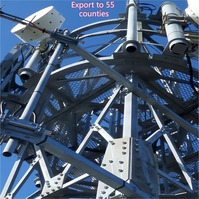 3 ποδιών γωνιακός πύργος από χάλυβα Πύργος επικοινωνίας Q355 Χάλυβα 28m κινητό δίκτυο Ανεμοανθεκτικές παράκτιες περιοχές