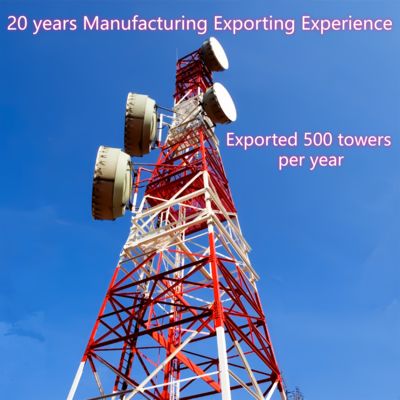 12μ 30μ 45μ 4 Γωνιακό Ατσάλινο Αυτοφερόμενο Πύργος Κεραίας Gsm Cdma Lte Isp Telecom Bts Πλέγμα Εύκολης Εγκατάστασης