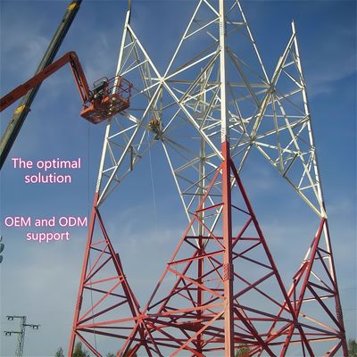 12μ 30μ 45μ 4 Γωνιακό Ατσάλινο Αυτοφερόμενο Πύργος Κεραίας Gsm Cdma Lte Isp Telecom Bts Πλέγμα Εύκολης Εγκατάστασης