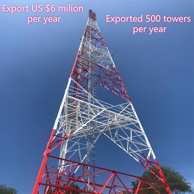 Πύργος Επικοινωνίας από Ατσάλι Γωνιακό Τριών Σκελών, Πύργος Επικοινωνίας από Ανθρακούχο Χάλυβα 35m, Μετάδοση WiFi, Ανθεκτικός, Προαστιακές Ζώνες