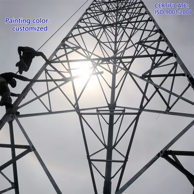 Αυτοστηριζόμενος γαλβανισμένος γωνιακός χάλυβας 3 ποδιών πύργος