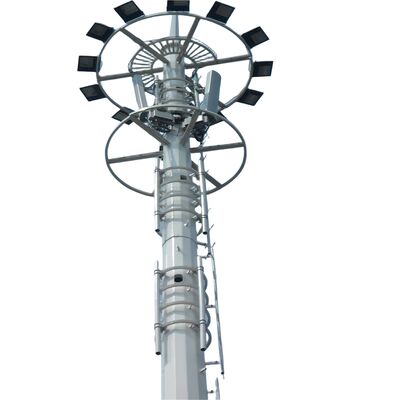 15 20 30 45 50M Monopole Telecom Tower Hot Dip Galvanized 5G Wifi Base Station Antenna