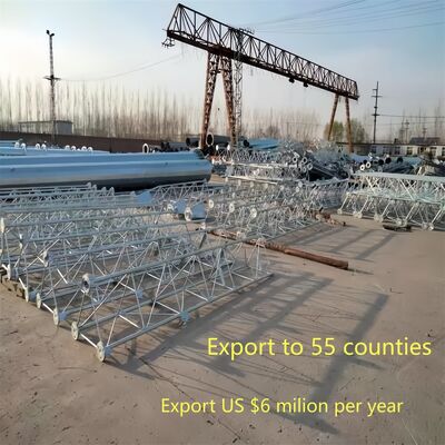 60M 3 σωλήνες εξατομικευμένο 3 πόδια γαλβανισμένο χάλυβα αυτοστήριξη Wifi GSM μικροκυμάτων τηλεπικοινωνιακό σταθμό βάσης πύργο