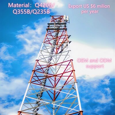 20 30 40M 3 Leg Tubular Steel Seamless Isp Internet 5G Wifi Bts Telecom Transmission Tower