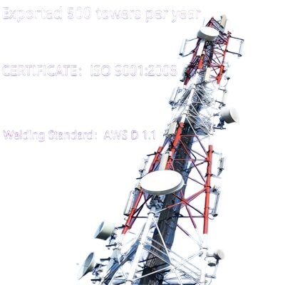 3 πόδια σωληνώδης άψογος χάλυβας 20 30 40M Ζυγισμένο 5G GSM Cdma Isp Πύργος τηλεπικοινωνιών