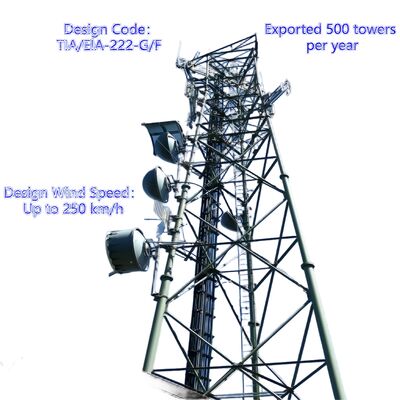 3 πόδια σωληνώδης άψογος χάλυβας 20 30 40M Ζυγισμένο 5G GSM Cdma Isp Πύργος τηλεπικοινωνιών