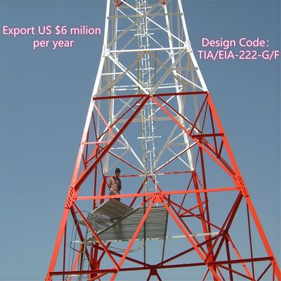 20 30 40M 4 πόδια γωνιακό ατσάλινο πλέγμα ανθεκτικό σήμα κυψελών Wifi 5G τηλεπικοινωνιακός πύργος