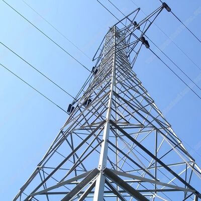 33KV 110KV Ζεστό βύθιση Ζαλβανισμένο Διάθλιγμα Χάλυβα Πύργος Μεταφοράς Ενέργειας Διπλό κύκλωμα Στύλος Ηλεκτρικού Δικτύου