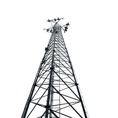 Ανθεκτικός στη διάβρωση 3-Leg Tubular Tower GSM Μικροκύματα Επικοινωνία Τηλεπικοινωνίες Broadcasting Tower