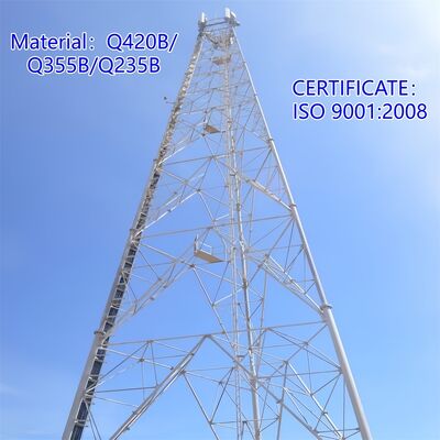 Ισχυρός και ανθεκτικός πύργος από σωληνωτό χάλυβα 3 ποδιών σχεδιασμένος για να πληροί τις απαιτητικές απαιτήσεις φορτίου και περιβαλλοντικές απαιτήσεις στη βιομηχανία