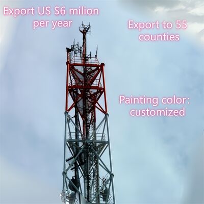 Ισχυρός και ανθεκτικός πύργος από σωληνωτό χάλυβα 3 ποδιών σχεδιασμένος για να πληροί τις απαιτητικές απαιτήσεις φορτίου και περιβαλλοντικές απαιτήσεις στη βιομηχανία