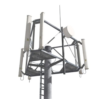 Πύργος τηλεπικοινωνιών Monopole Tower κατασκευασμένος από ήπιο και υψηλής αντοχής χάλυβα με κώδικα σχεδιασμού EN 1991-1-4 & EN 1993-3-1 για τις επιδόσεις