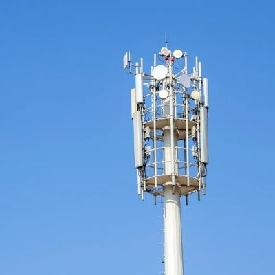 Πύργος τηλεπικοινωνιών Monopole Tower κατασκευασμένος από ήπιο και υψηλής αντοχής χάλυβα με κώδικα σχεδιασμού EN 1991-1-4 & EN 1993-3-1 για τις επιδόσεις